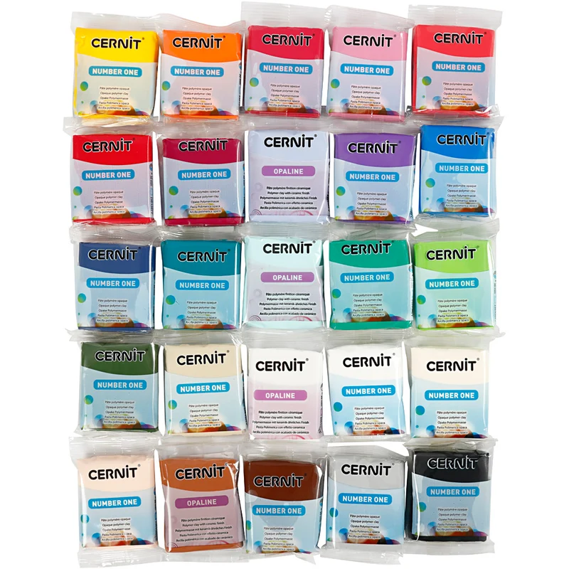 Cernit, Innehållet kan variera , mixade färger, 25x56 g/ 1 förp. [HOB-78002]