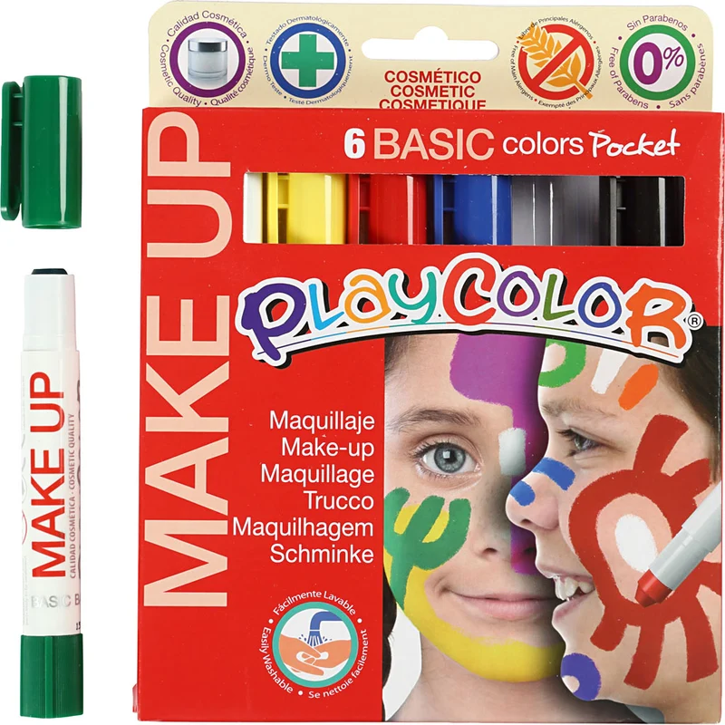 Playcolor Make up, mixade färger, 6x5 g/ 1 förp. [HOB-76300]