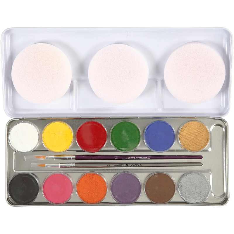 Eulenspiegel Ansiktsfärg, mixade färger, 12 färg/ 1 set [HOB-76136]