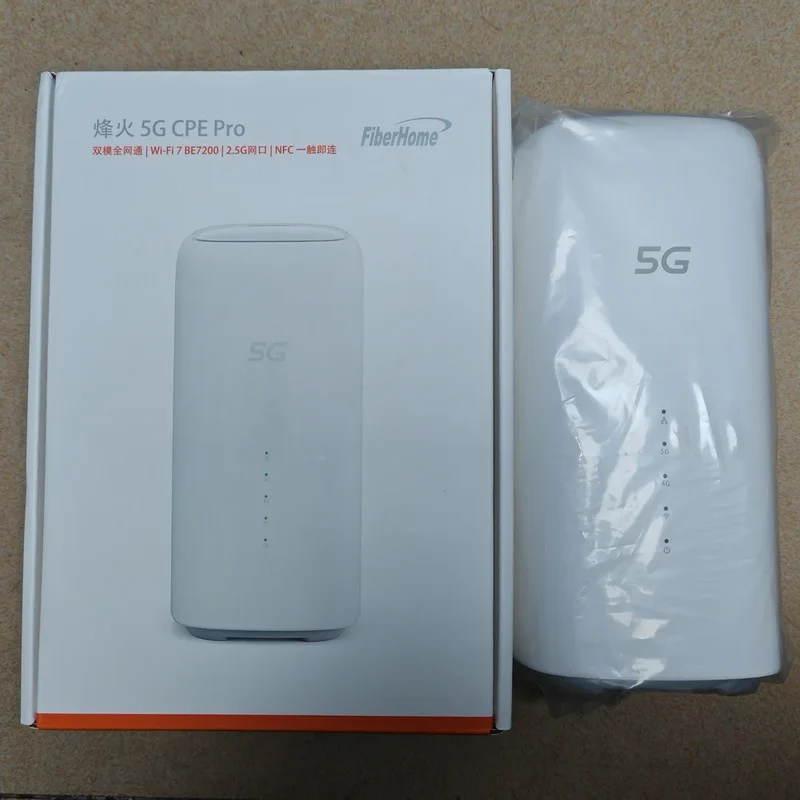 FiberHome LG6851F 5G CPE Pro WiFi 7 Router | BE7200 | Dual 2.5G LAN | 5G/4G LTE | NFC | SIM Card