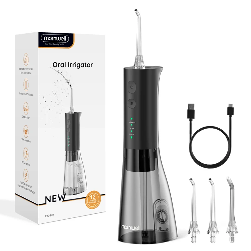 Electric Water Flosser Rechargeable | 300ml | IPX7 Waterproof | Home & Travel