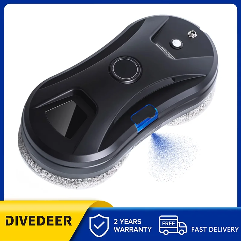 DIVEDEER Intelligent Window Cleaner Robot – Automatic Electric Window Washing Machine with EU Plug
