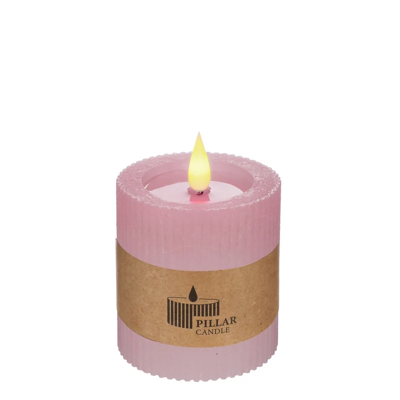 LED-pelarljus Ø7 h. 7,5cm rosa (1 st) [IFS-32604]