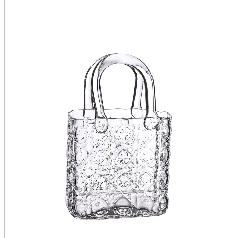 Handväska vas Elysee glashandtag L.19 x B.11 x H.28 cm klar (1 st) [IFS-37240]