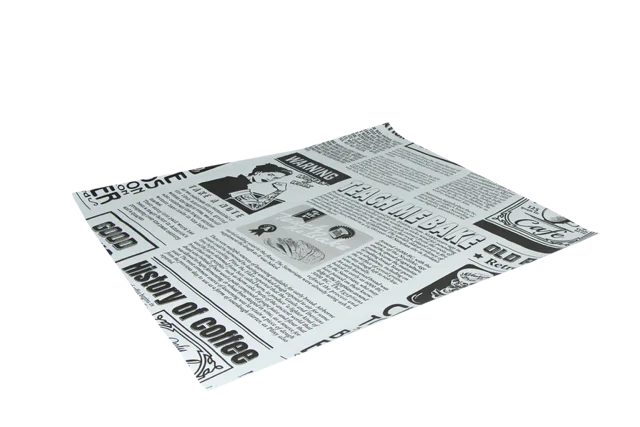 Hamburgare Omslagspapper greaseproof 33x38cm FSC®Mix tidning Vit (2.000 st) [TK-9988211]