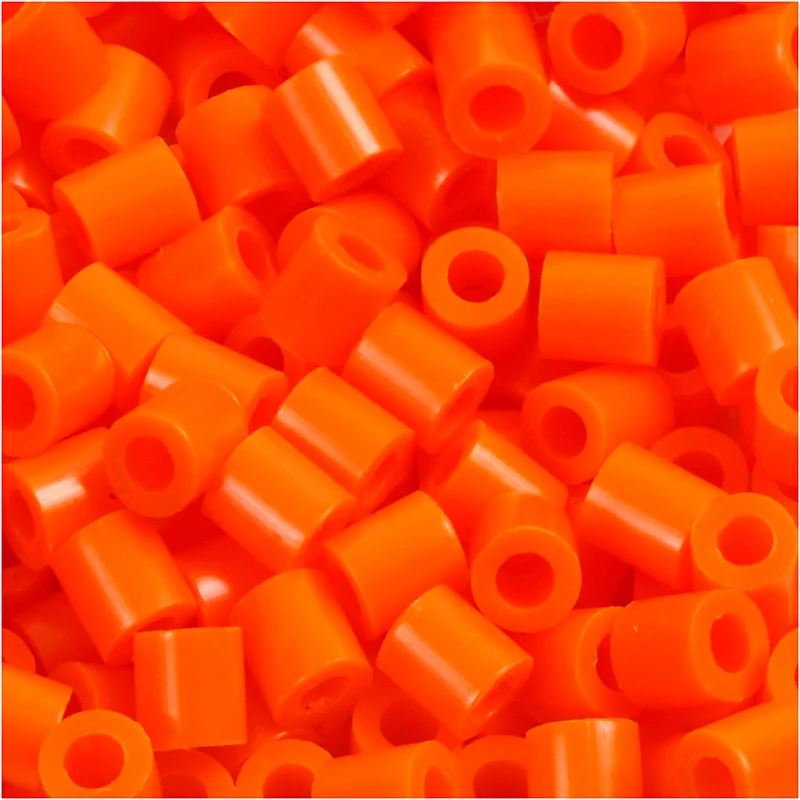 Photo Pearls, stl. 5x5 mm, Hålstl. 2,5 mm, medium, orange klar (13), 6000 st./ 1 förp. [HOB-75513]