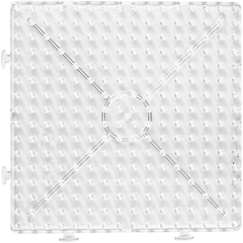 Pärlplattor, stor ihopsättningsbar kvadrat, stl. 15x15 cm, JUMBO, klar, 1 st. [HOB-75322]