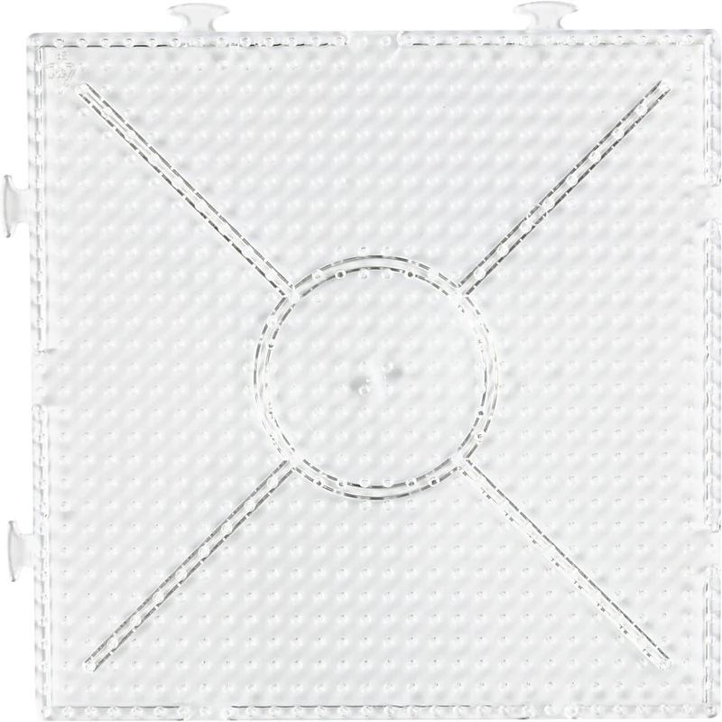 Pärlplattor, stor ihopsättningsbar kvadrat, stl. 15x15 cm, medium, klar, 1 st. [HOB-75310]