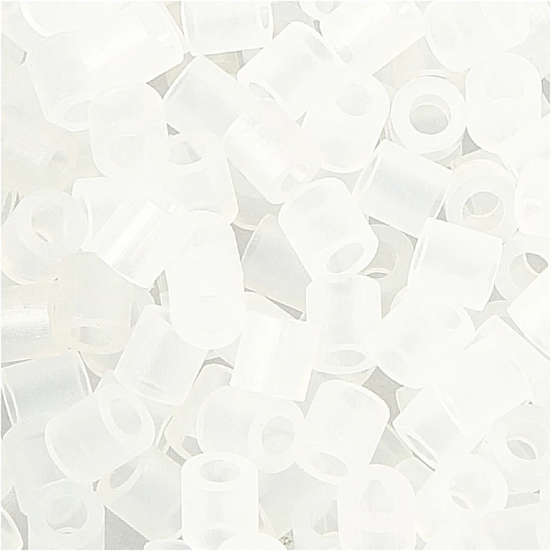 Rörpärlor, stl. 5x5 mm, Hålstl. 2,5 mm, medium, transparent (32264), 6000 st./ 1 förp. [HOB-751321]