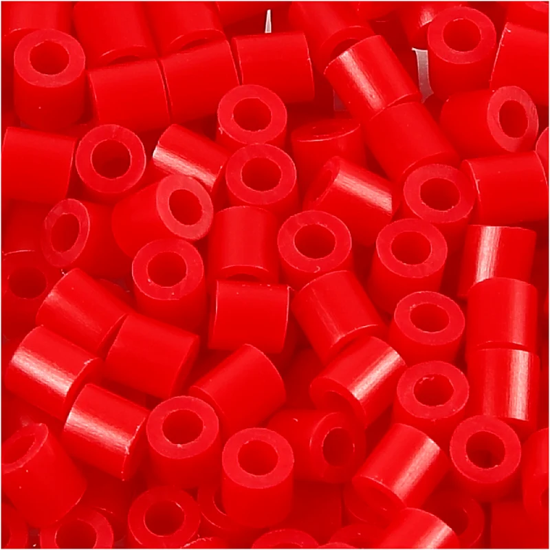 Rörpärlor, stl. 5x5 mm, Hålstl. 2,5 mm, medium, röd (32231), 6000 st./ 1 förp. [HOB-751311]