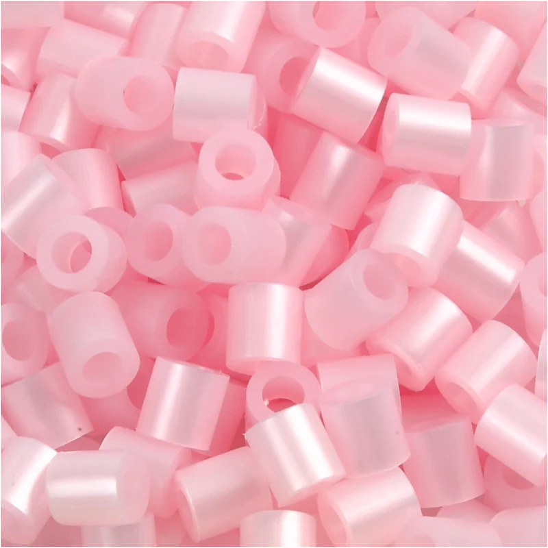 Rörpärlor, stl. 5x5 mm, Hålstl. 2,5 mm, medium, rosa pärlemor (32259), 1100 st./ 1 förp. [HOB-751260]