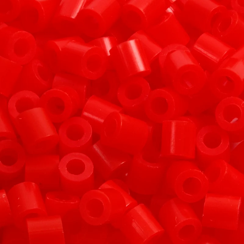 Rörpärlor, stl. 5x5 mm, Hålstl. 2,5 mm, medium, ljusröd (32225), 6000 st./ 1 förp. [HOB-751191]