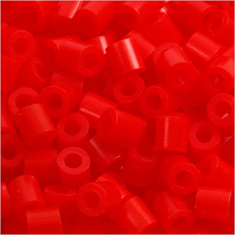 Rörpärlor, stl. 5x5 mm, Hålstl. 2,5 mm, medium, ljusröd (32225), 1100 st./ 1 förp. [HOB-751190]