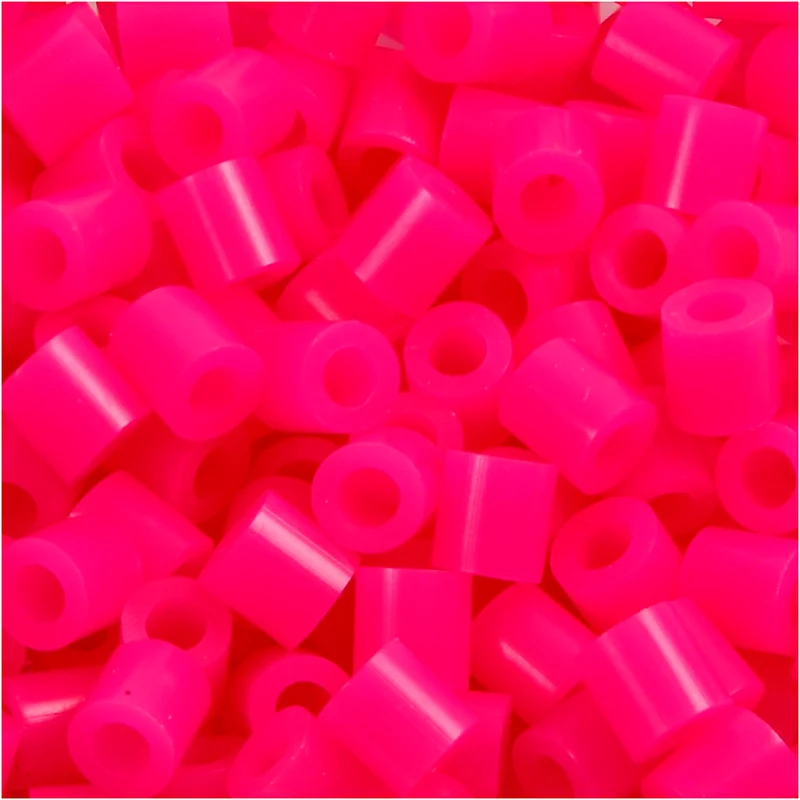 Rörpärlor, stl. 5x5 mm, Hålstl. 2,5 mm, medium, cerise (32258), 1100 st./ 1 förp. [HOB-751180]