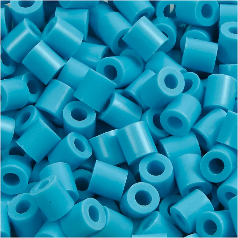 Rörpärlor, stl. 5x5 mm, Hålstl. 2,5 mm, medium, turkos (32256), 6000 st./ 1 förp. [HOB-751101]