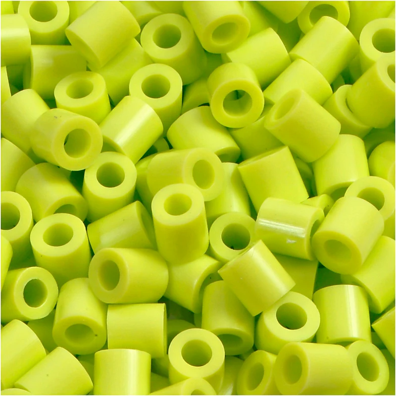 Rörpärlor, stl. 5x5 mm, Hålstl. 2,5 mm, medium, lime (32241), 6000 st./ 1 förp. [HOB-751091]