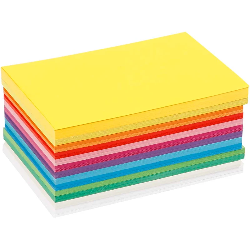 Vårkartong, A6, ark 105x148 mm, 180 g, mixade färger, 120 mix. ark/ 1 förp. [HOB-214360]