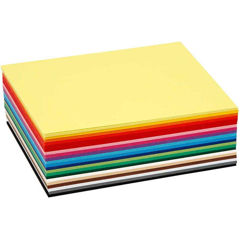 Creativ Kartong, A6, ark 105x148 mm, 180 g, mixade färger, 120 mix. ark/ 1 förp. [HOB-214260]