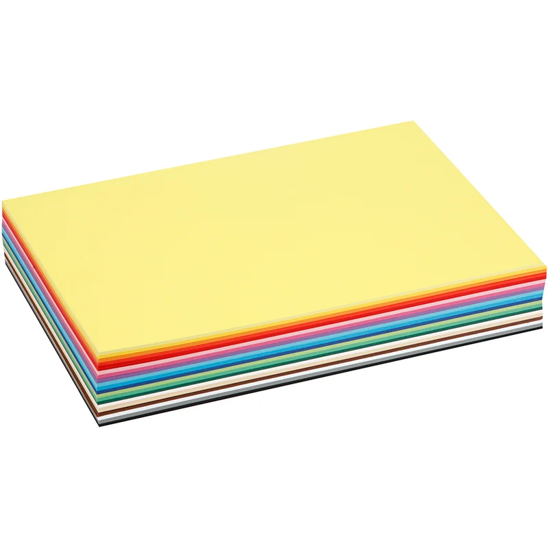 Creativ Kartong, A4, ark 210x297 mm, 180 g, mixade färger, 300 mix. ark/ 1 förp. [HOB-21424]