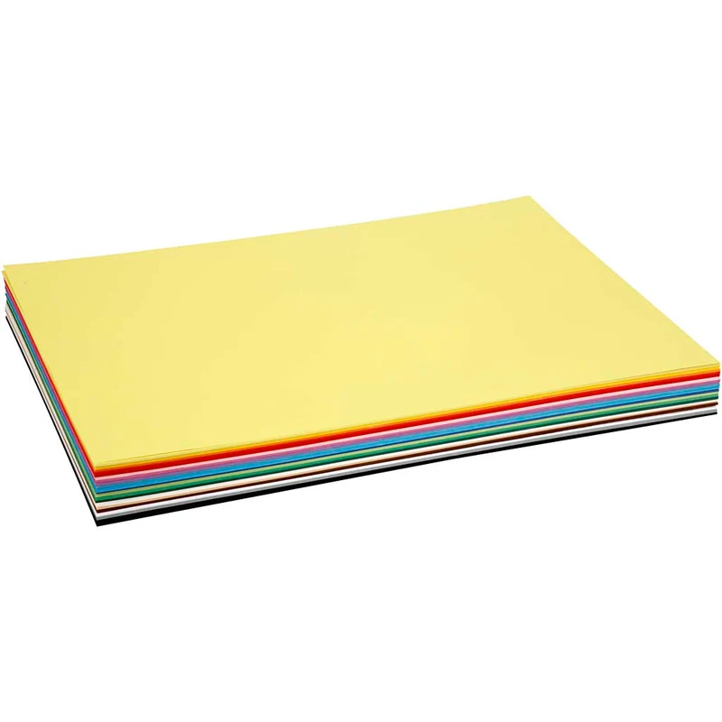 Creativ Kartong, A2, ark 420x594 mm, 180 g, mixade färger, 300 mix. ark/ 1 förp. [HOB-21422]