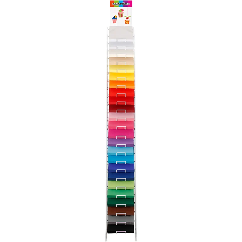 Creativ kartong, A4, ark 210x297 mm, 180 g, mixade färger, 24x100 ark/ 1 förp. [HOB-21417]