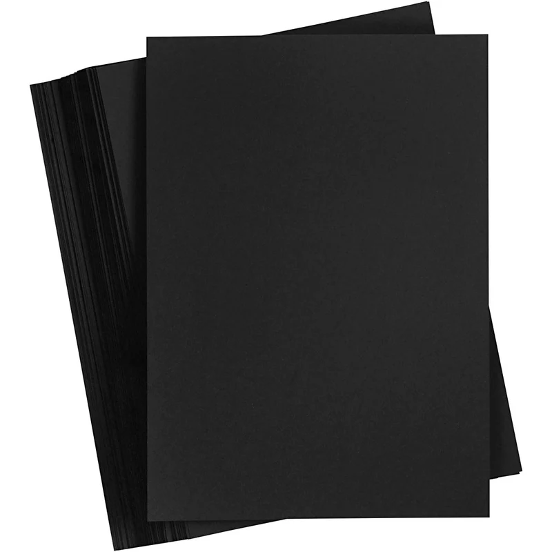 Färgad Kartong, A3, ark 297x420 mm, 180 g, svart, 100 ark/ 1 förp. [HOB-21413]