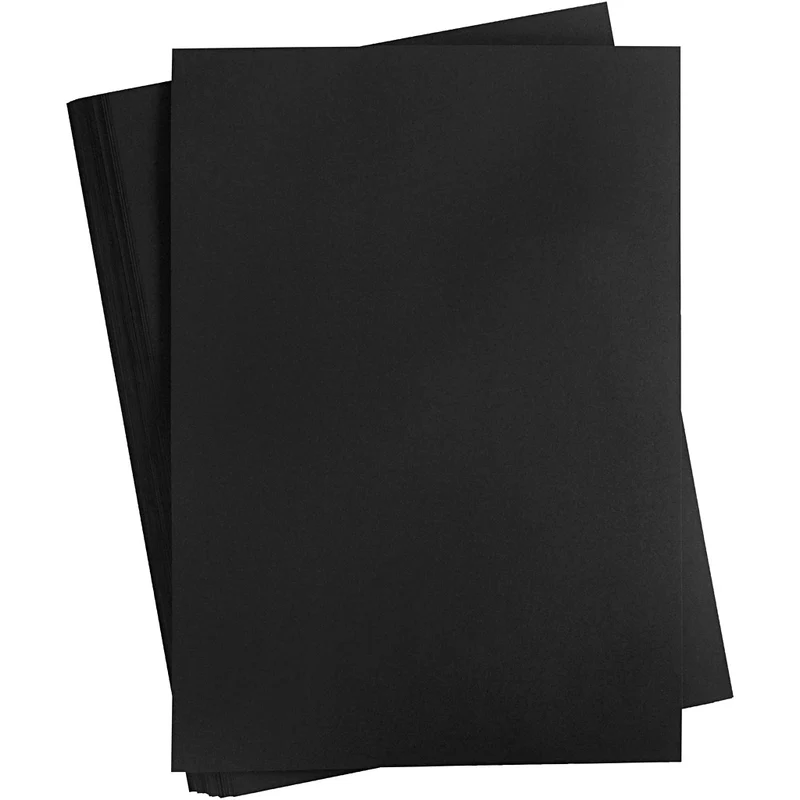 Färgad Kartong, A2, ark 420x594 mm, 180 g, svart, 100 ark/ 1 förp. [HOB-21327]