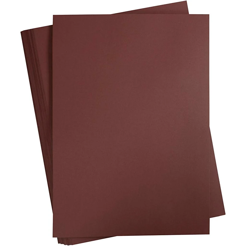 Färgad Kartong, A2, ark 420x594 mm, 180 g, mörkbrun, 100 ark/ 1 förp. [HOB-21325]