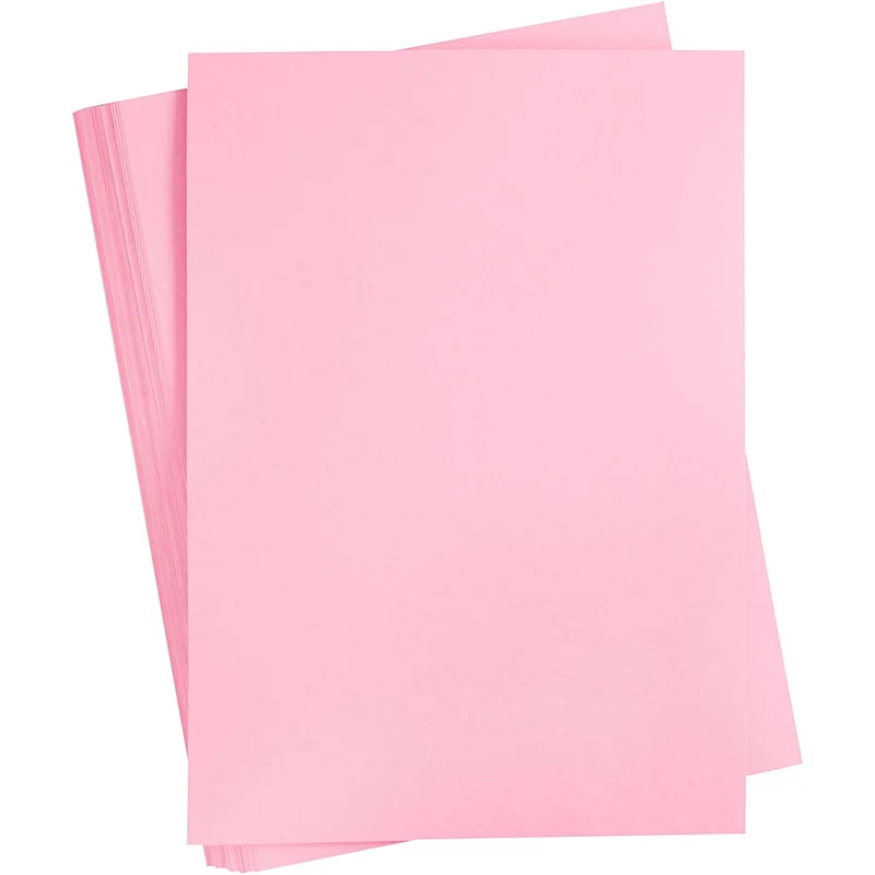 Färgad Kartong, A2, ark 420x594 mm, 180 g, ljusrosa, 100 ark/ 1 förp. [HOB-21316]