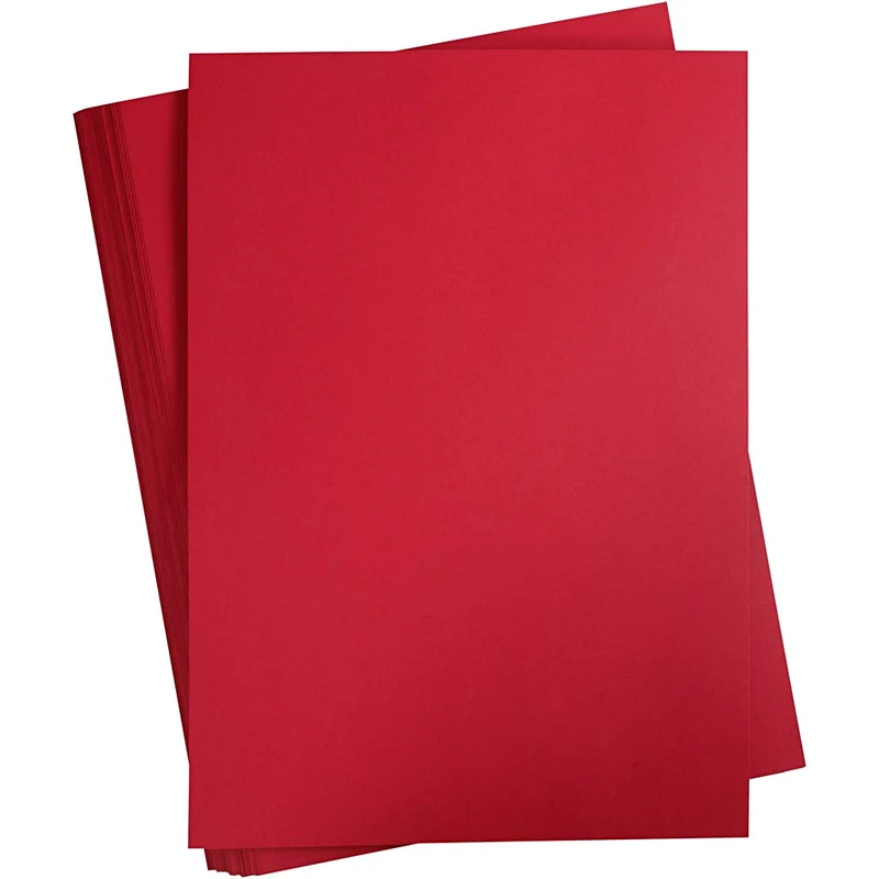 Färgad Kartong, A2, ark 420x594 mm, 180 g, julröd, 100 ark/ 1 förp. [HOB-21315]