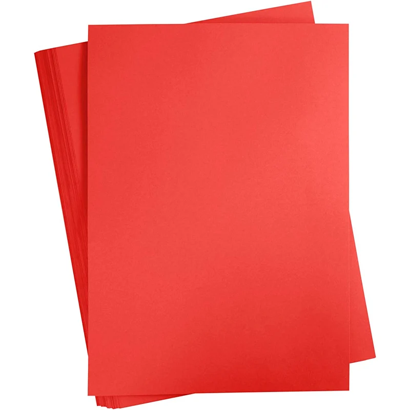 Färgad Kartong, A2, ark 420x594 mm, 180 g, röd, 100 ark/ 1 förp. [HOB-21314]