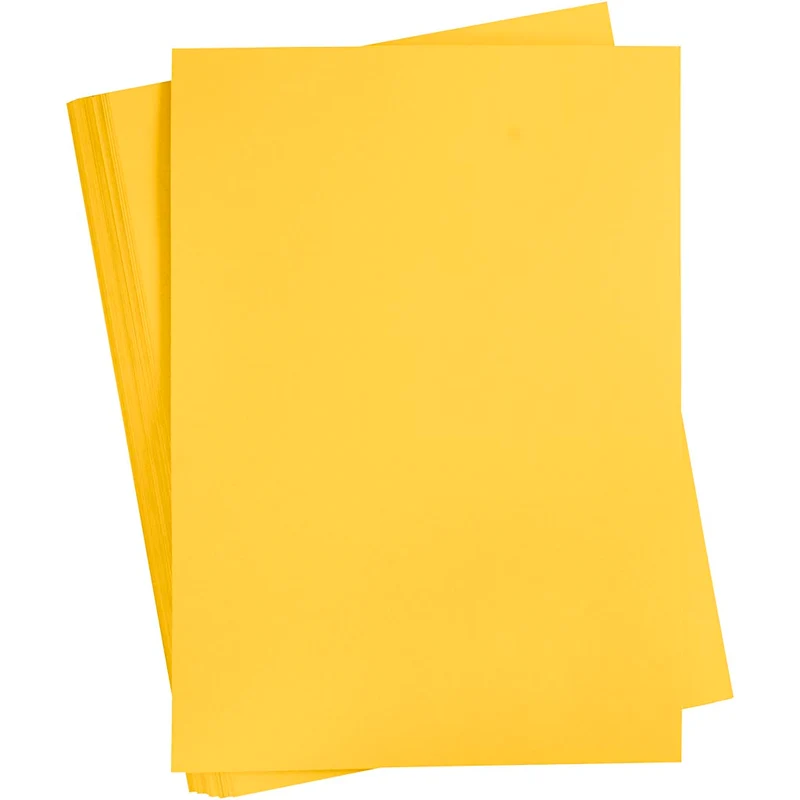 Färgad Kartong, A2, ark 420x594 mm, 180 g, solgul, 100 ark/ 1 förp. [HOB-21312]