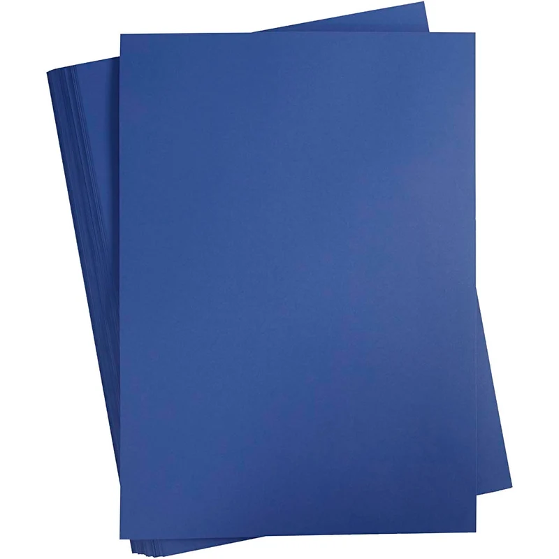 Färgad Kartong, A2, ark 420x594 mm, 180 g, mörkblå, 100 ark/ 1 förp. [HOB-213066]
