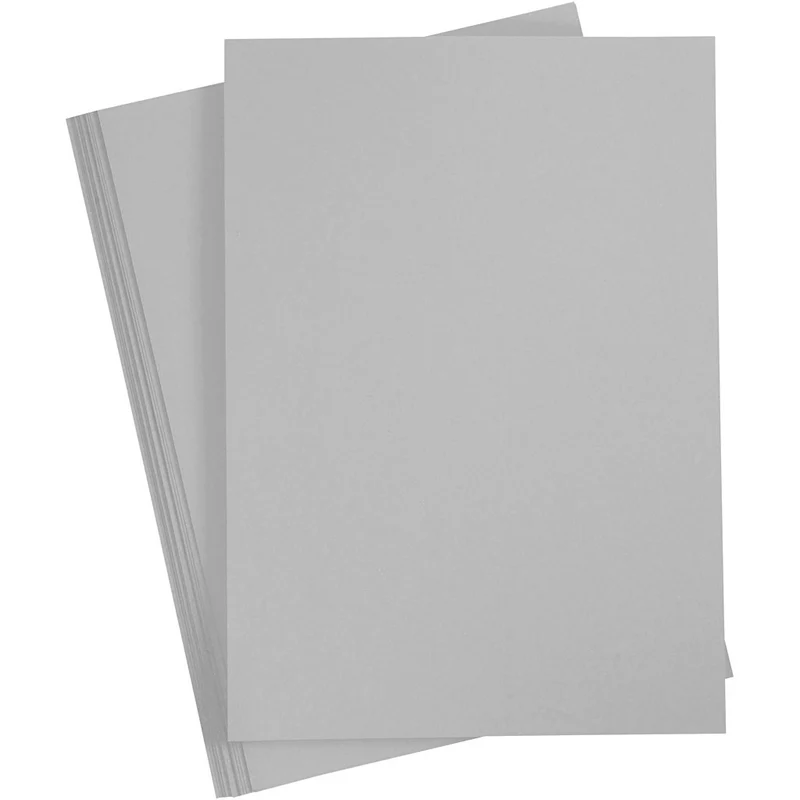Färgad Kartong, A4, ark 210x297 mm, 180 g, grå, 20 ark/ 1 förp. [HOB-21126]