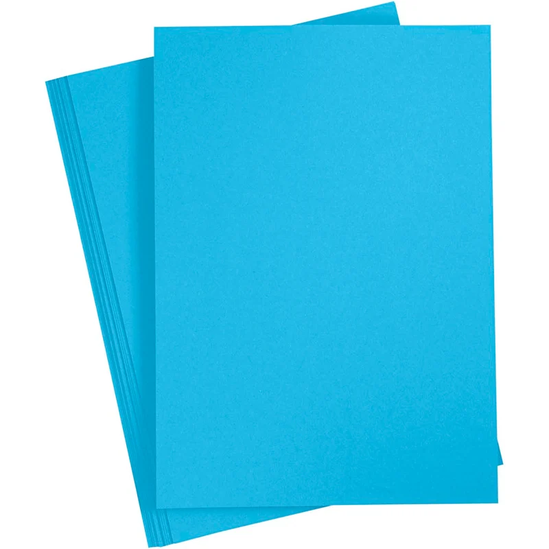 Färgad Kartong, A4, ark 210x297 mm, 180 g, blå, 20 ark/ 1 förp. [HOB-21120]