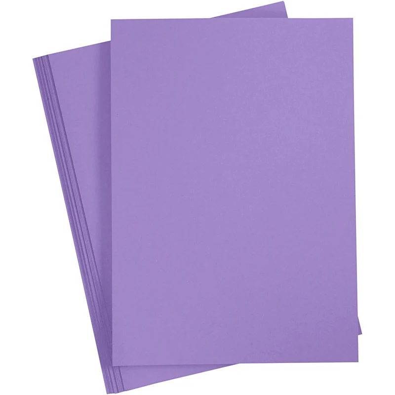 Färgad Kartong, A4, ark 210x297 mm, 180 g, lila, 20 ark/ 1 förp. [HOB-21117]