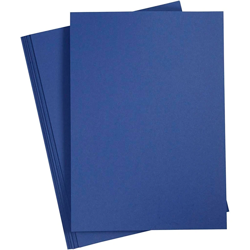 Färgad Kartong, A4, ark 210x297 mm, 180 g, mörkblå, 20 ark/ 1 förp. [HOB-211066]