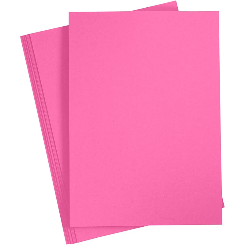 Färgad Kartong, A4, ark 210x297 mm, 180 g, rosa, 20 ark/ 1 förp. [HOB-211046]