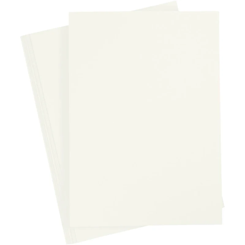 Färgad Kartong, A4, ark 210x297 mm, 180 g, råvit, 20 ark/ 1 förp. [HOB-211036]