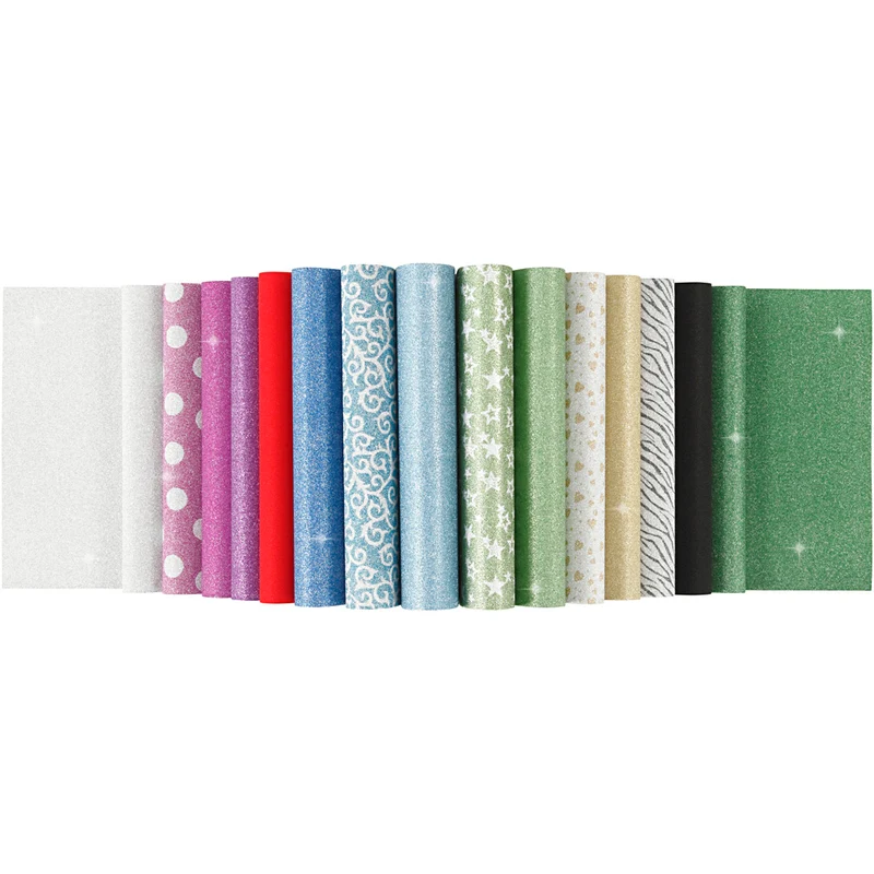 Glitterpapper i block, A4, ark 210x297 mm, 150 g, 30 ark/ 1 st. [HOB-21062]