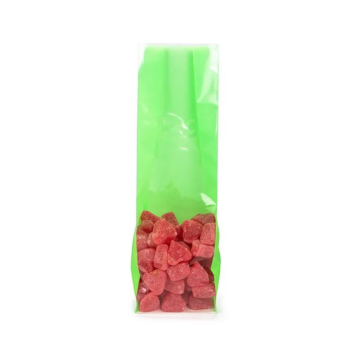 Blockbottenpåsar Neon grön 8,9x5,7x30,5 cm med pappersinsats (100 St) [FGPB16NG]