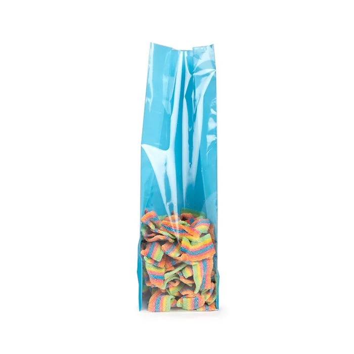 Blockbottenpåsar Neon Blå 8,9x5,7x30,5 cm med pappersinsats (100 St) [FGPB16NB]