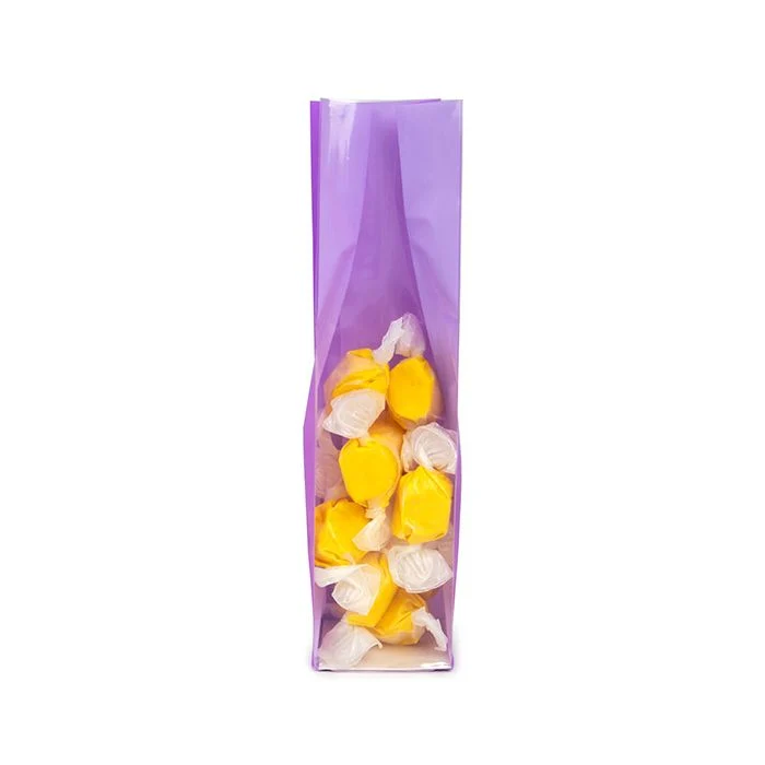 Blockbottenpåsar Neon Lila 5,1x5,1x21 cm med pappersinsats (100 St) [FGPB11NP]