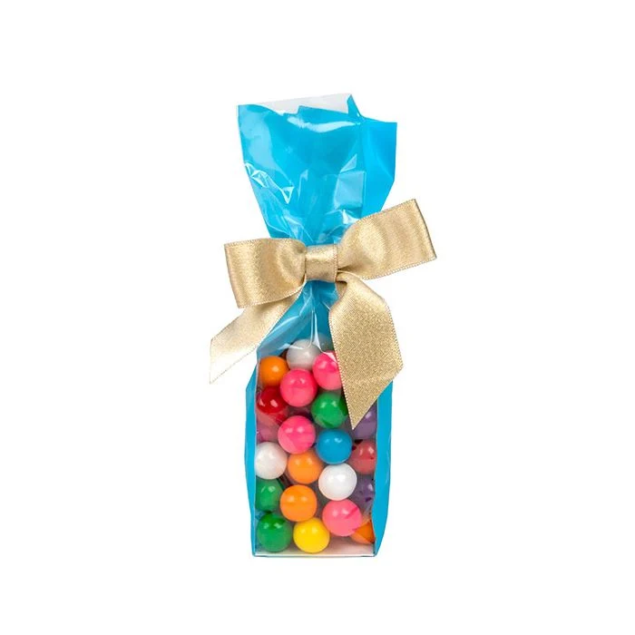 Blockbottenpåsar Neon Blå 5,1x5,1x21 cm med pappersinsats (100 St) [FGPB11NB]