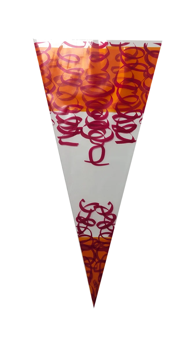 Kottassar 25x46cm 1 pund orange/röd (250 st) [DV-3264]