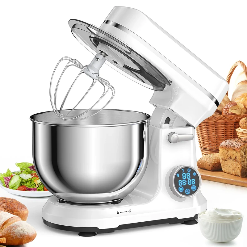 BioloMix BM602E 1200W Stand Mixer – OLED Screen, 11-Speed DC Motor, 5L Bowl
