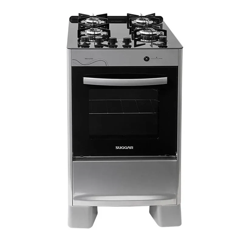 Suggar Neo Glass Stove 4 Burners | Stainless Steel | Bivolt | FGVNG410
