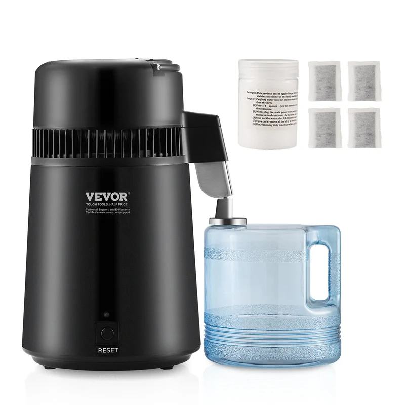 SucceBuy Water Distiller 4L – 750W Countertop Pure Water Purifier & Distilled Water Maker
