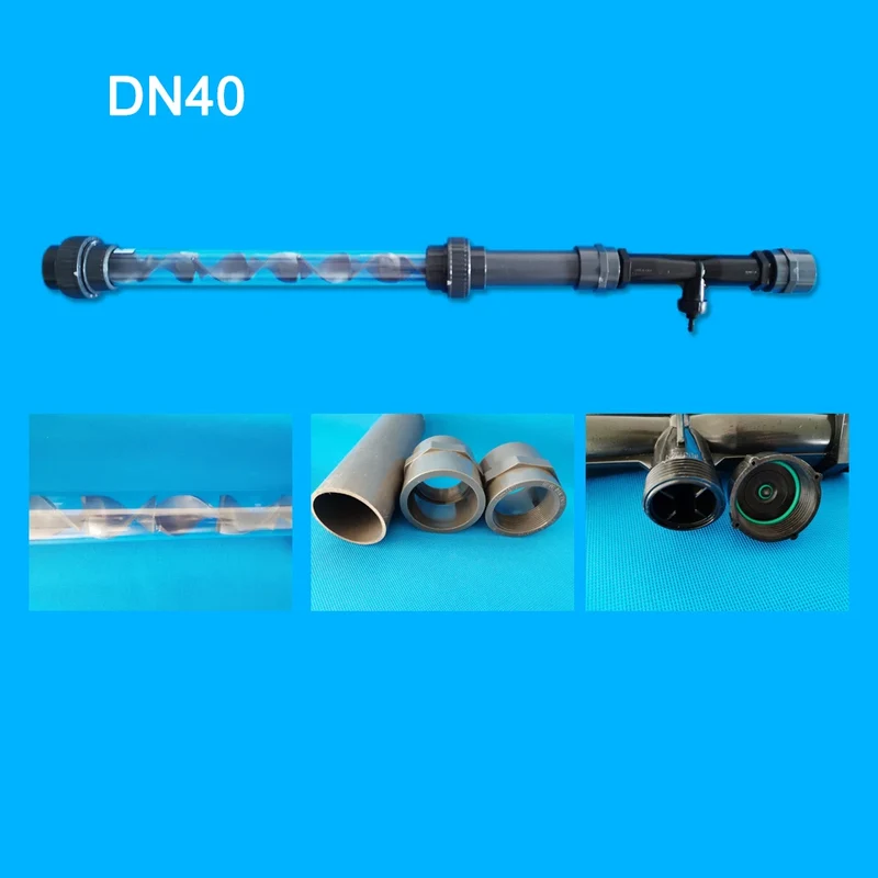 UPVC Inline Ozone Static Mixer DN15–DN100 | Optional PVDF Venturi | Water Treatment