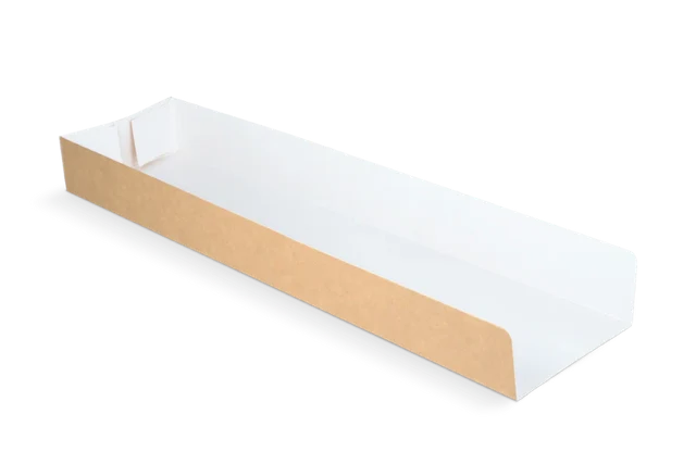 Panini bricka 7x3x28 cm kraft/Vit (1.000 st) [TK-9988130]